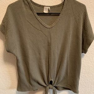 Waffle Tee with knot